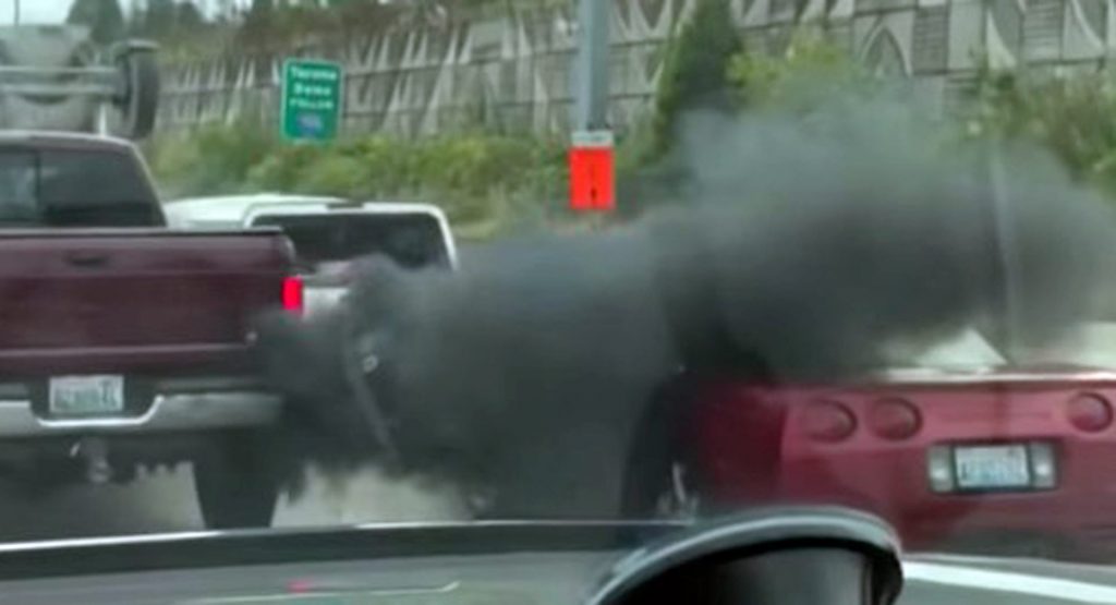 Rollin’ Coal Is One Way To Smoke A Corvette