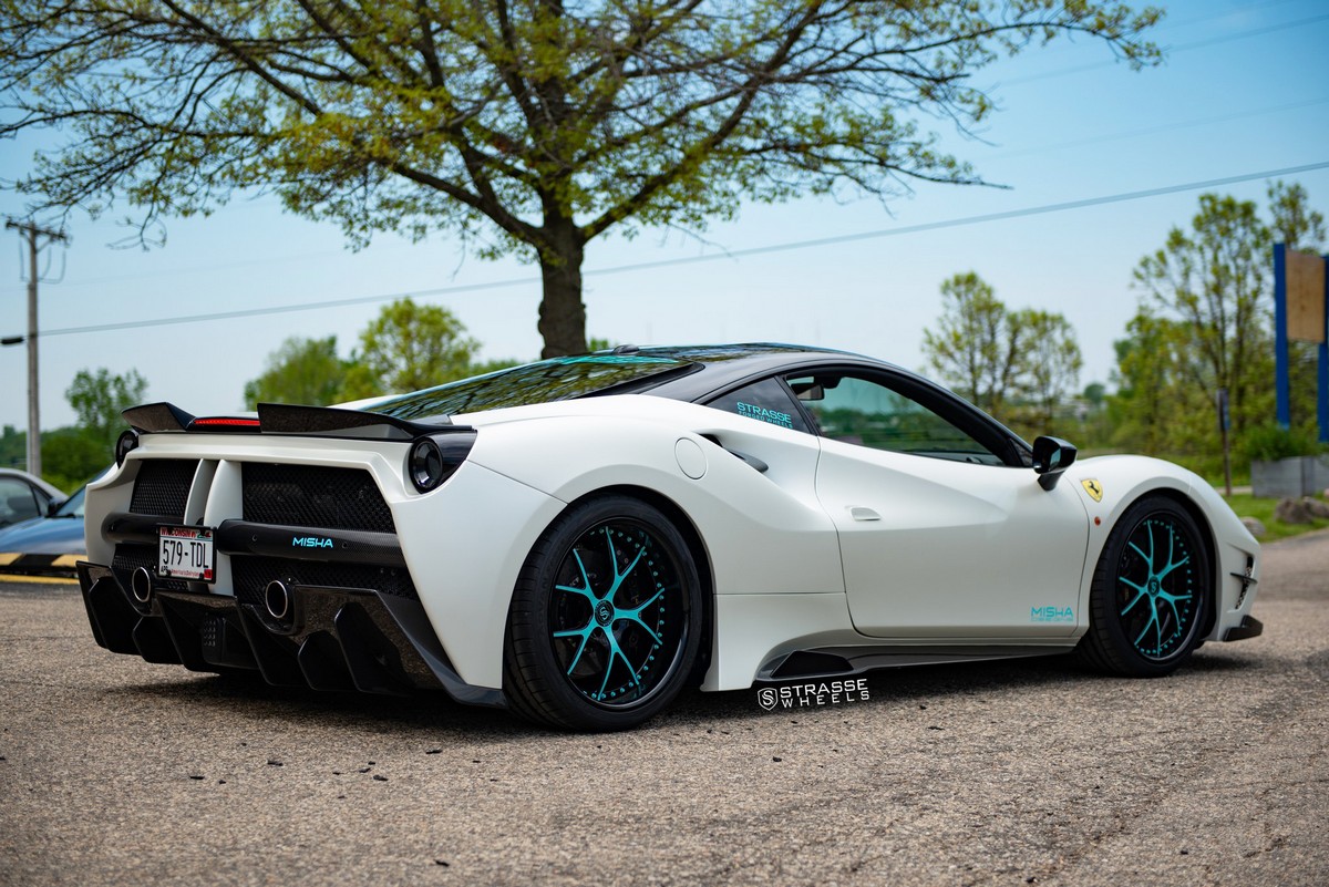strasse-misha-designs-ferrari-488-blue-wheels-2 Misha Designs’ Ferrari 488 Gets Sassy With Tiffany Blue Wheels