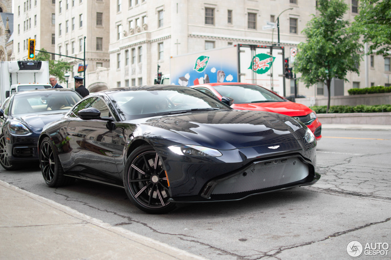 aston-vantage-all-new-spotted-canada-1 Dark Blue 2019 Aston Martin Vantage Cuts A Dash On The Streets Of Montreal