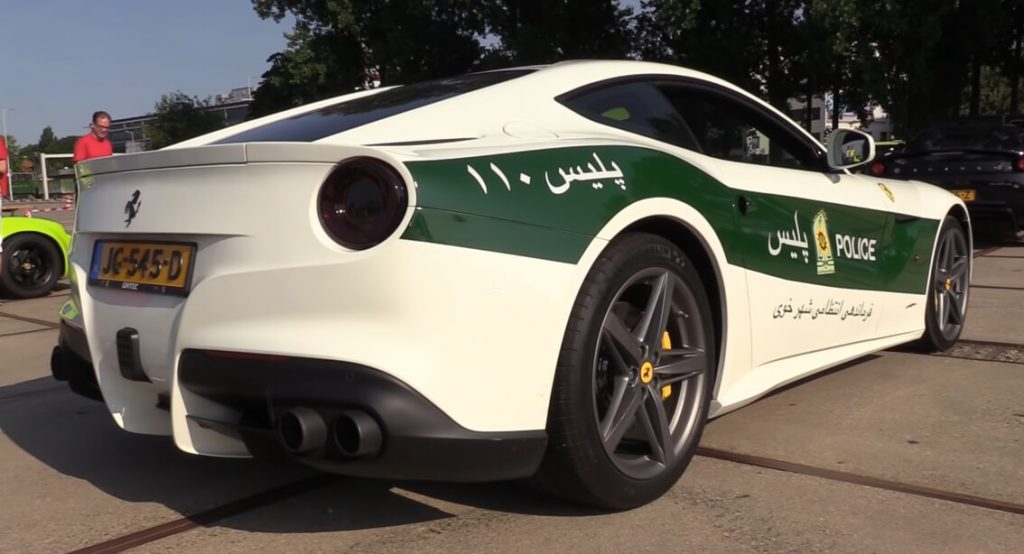  Dutch Ferrari F12 Has Iranian (!) Police Livery, Aftermarket Exhaust And 789 Horses