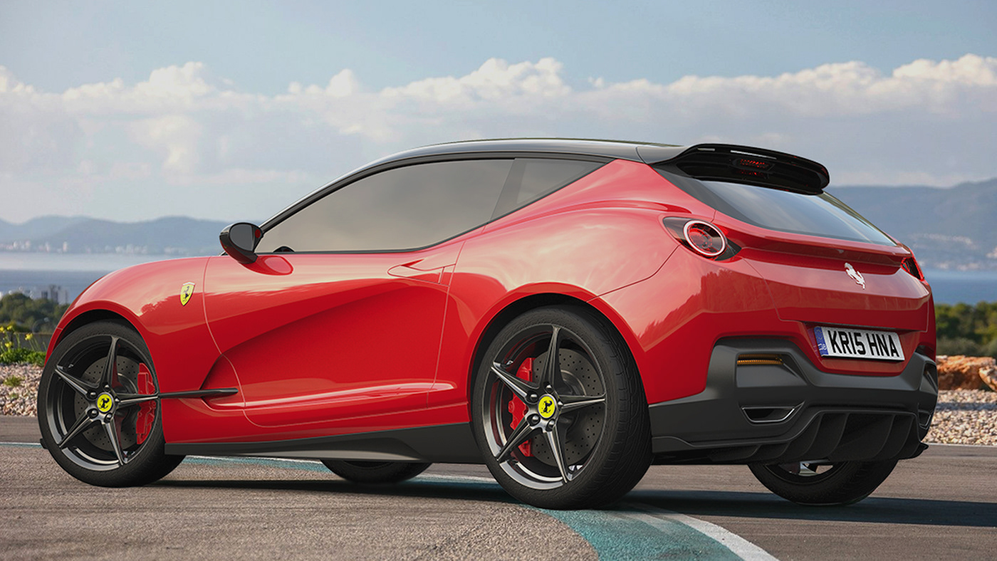 ferrari-hatchback-render-4 A Ferrari Hatchback Is A Cute Idea, But It Will Never Exist (Don’t Tell Aston That)