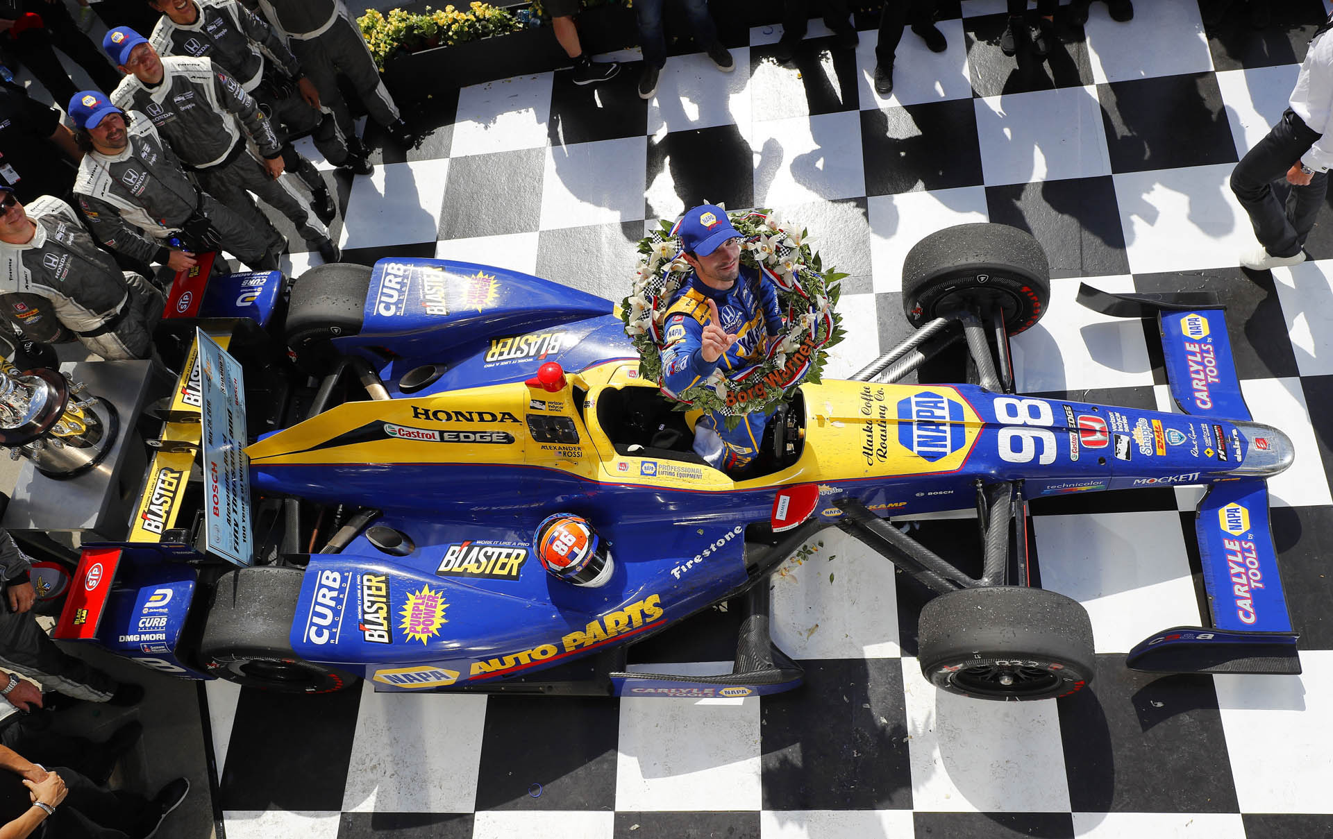 Indy Rookie Rossi Grabs Gold as Honda Takes Top Two in 100th Run 100th Indianapolis 500-Winning Car Looking For A New Home
