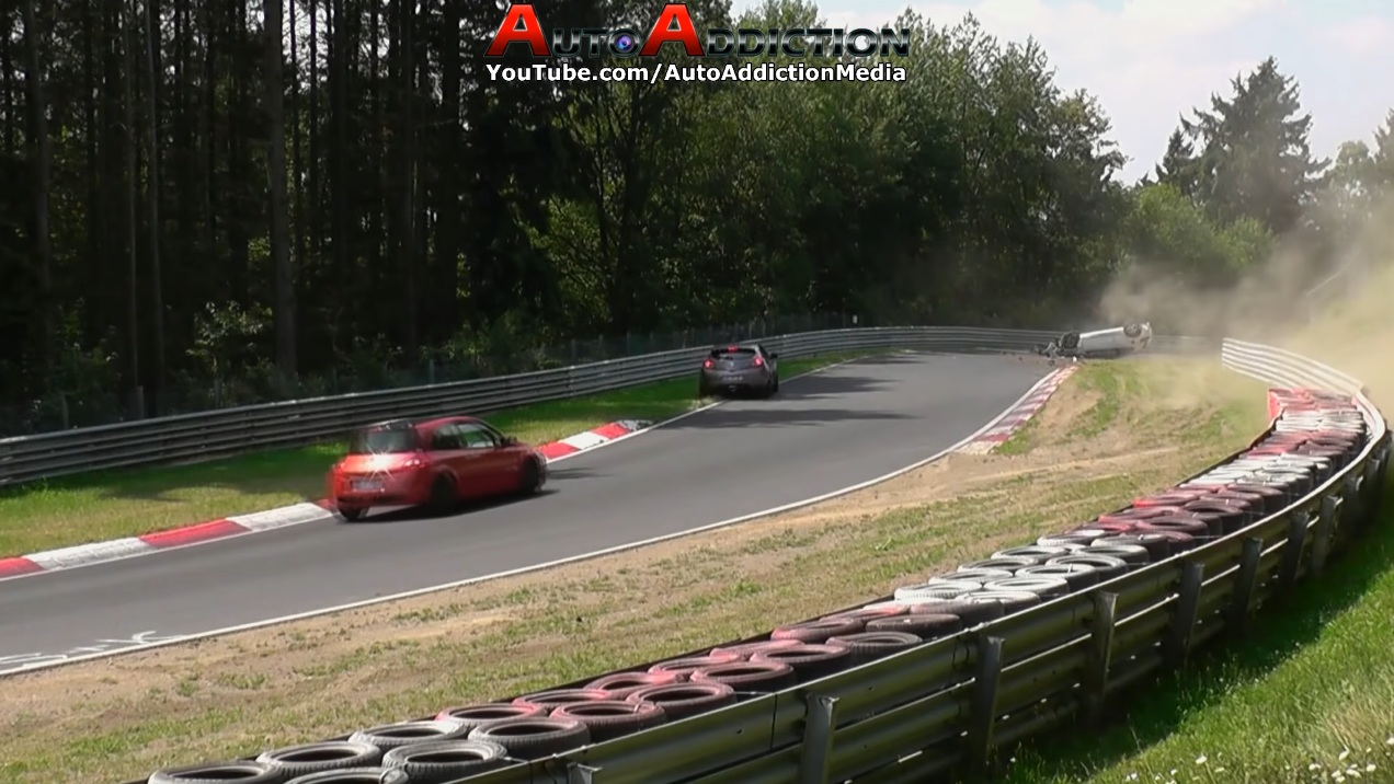 vw-scirocco-nurburgring-crash-5 Volkswagen Scirocco Rolls Thrice In Brutal Nurburgring Crash