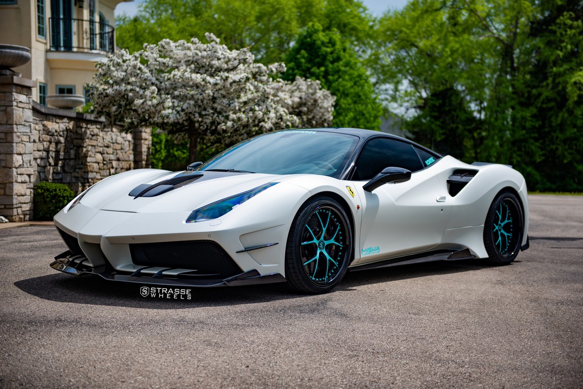 strasse-misha-designs-ferrari-488-blue-wheels-7 Misha Designs’ Ferrari 488 Gets Sassy With Tiffany Blue Wheels