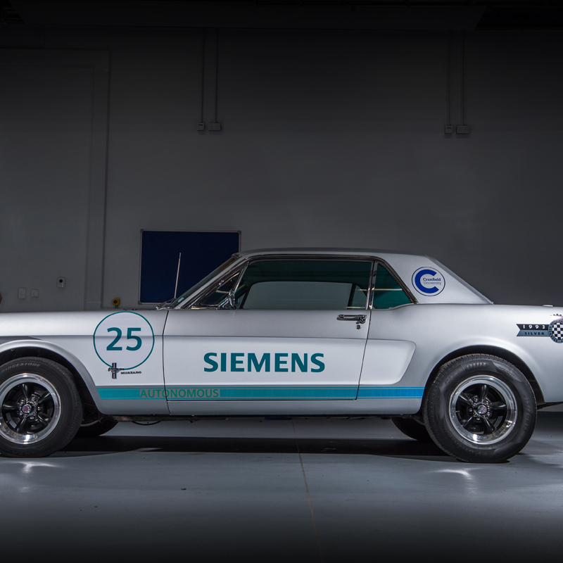 Matt Woods Professional Automotive Photography Old Meets New In Siemens’ Autonomous 1965 Ford Mustang