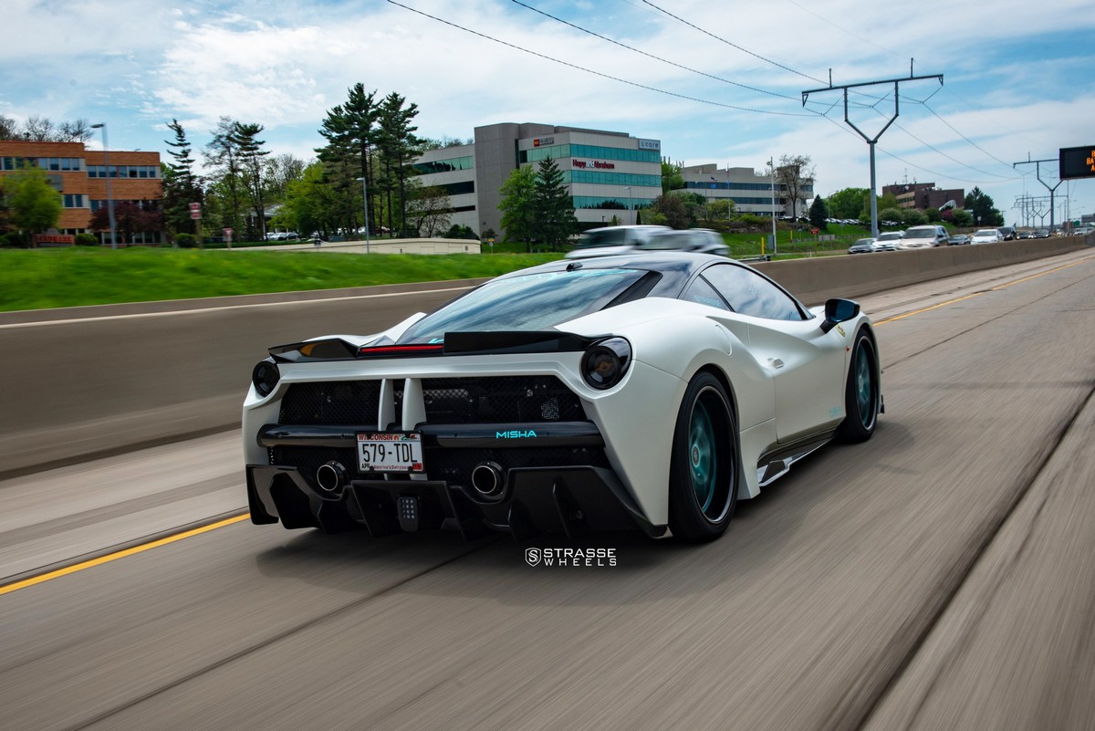 strasse-misha-designs-ferrari-488-blue-wheels-4 Misha Designs’ Ferrari 488 Gets Sassy With Tiffany Blue Wheels