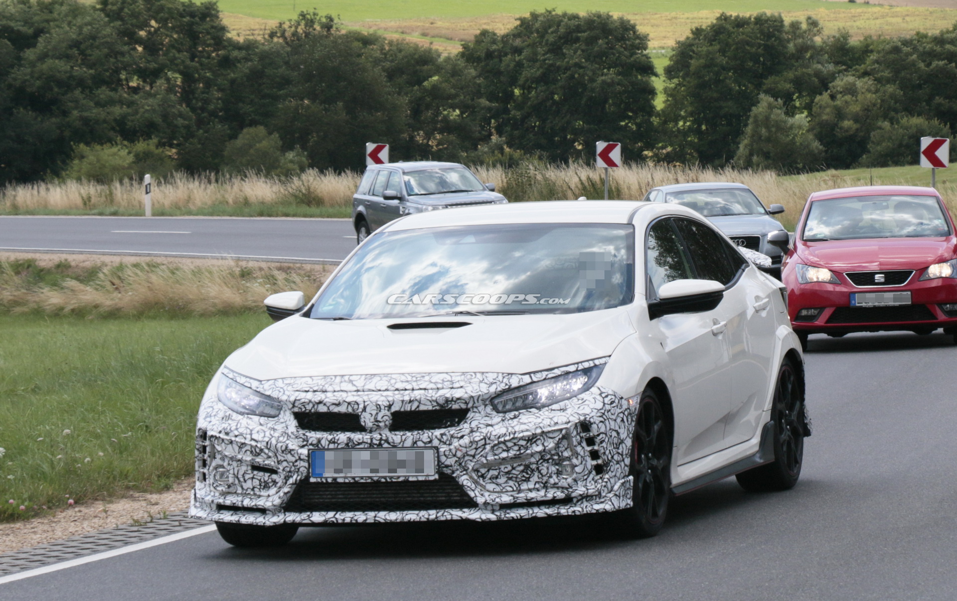 2019 Honda Civic Type R 02 2019 Honda Civic Type R Facelift Spied With New Bumpers And Both Small And Large Rear Wing