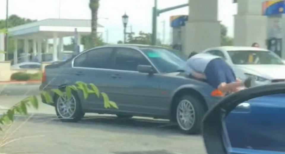  BMW Driver Fights Off Attackers By Hitting Them With His Car