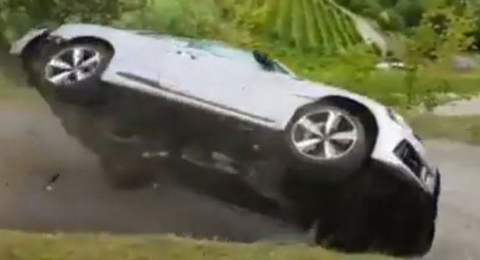  Audi RS5 Understeers Onto Its Side And It’s All The Driver’s Fault