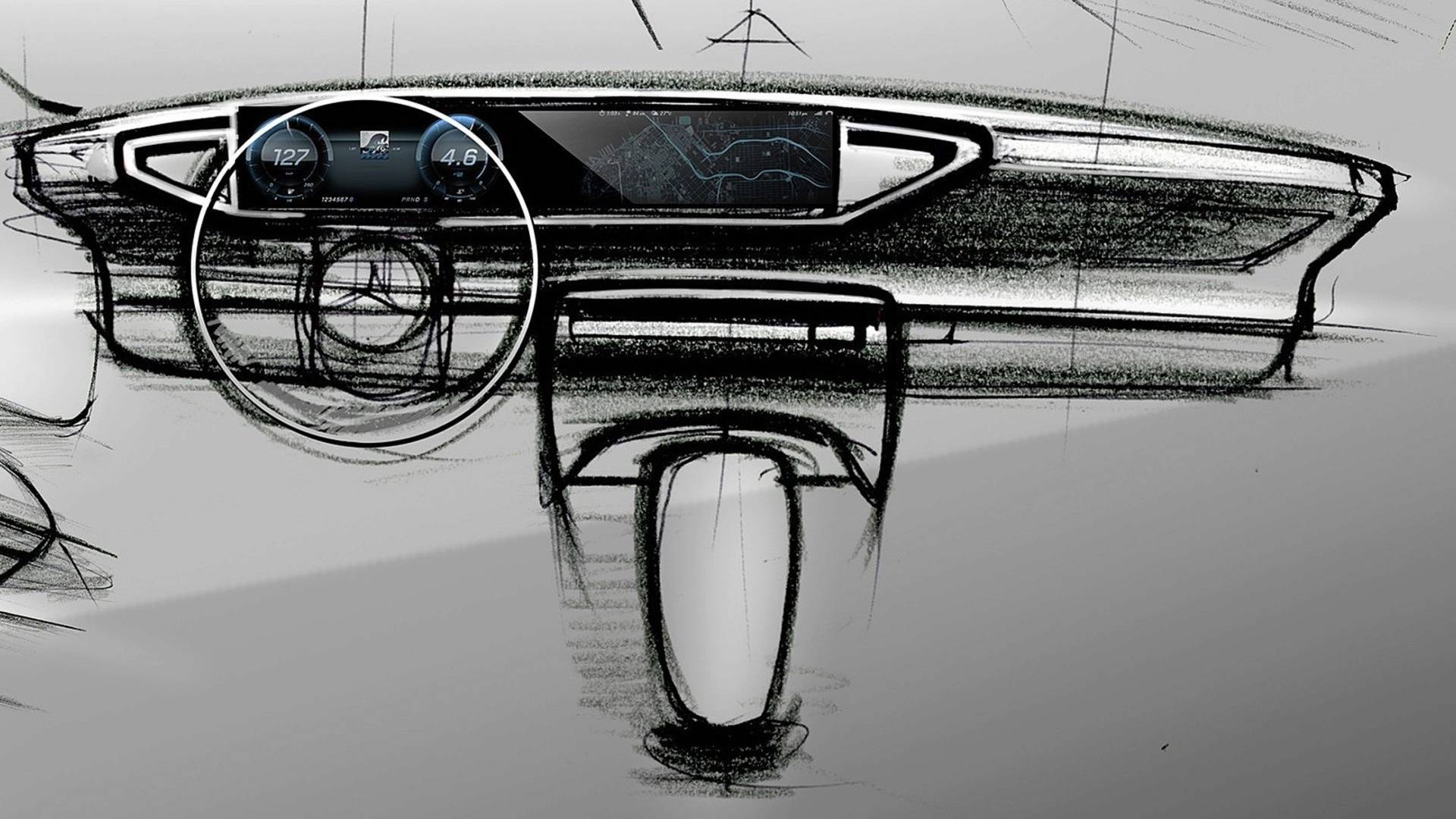 Mercedes-Benz-GLE-Interior-1 Sketches Reveal Sleek Interior Of 2019 Mercedes-Benz GLE