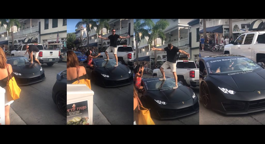 Guy Wants To Strike A Pose, Destroys The Windshield Of His Huracan