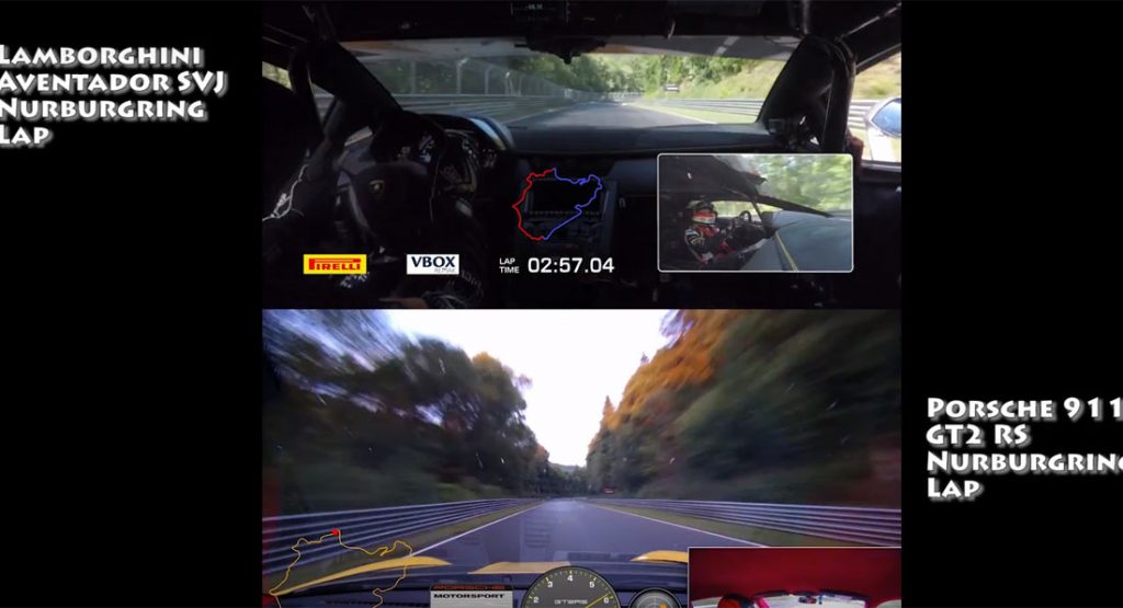  Onboard Video: Lamborghini Aventador SVJ Vs Porsche 911 GT2 RS Nurburgring Lap