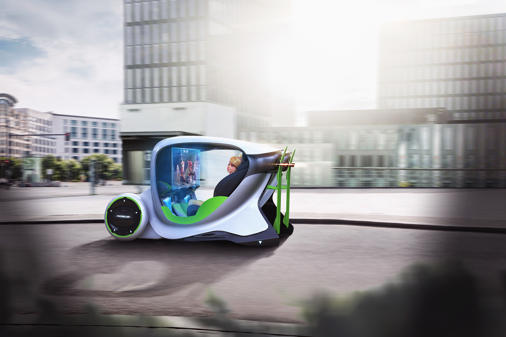 Roewe-I-Unit-24 Futuristic City Vehicle Is Actually Two Independent Pods That Can Merge Or Decouple