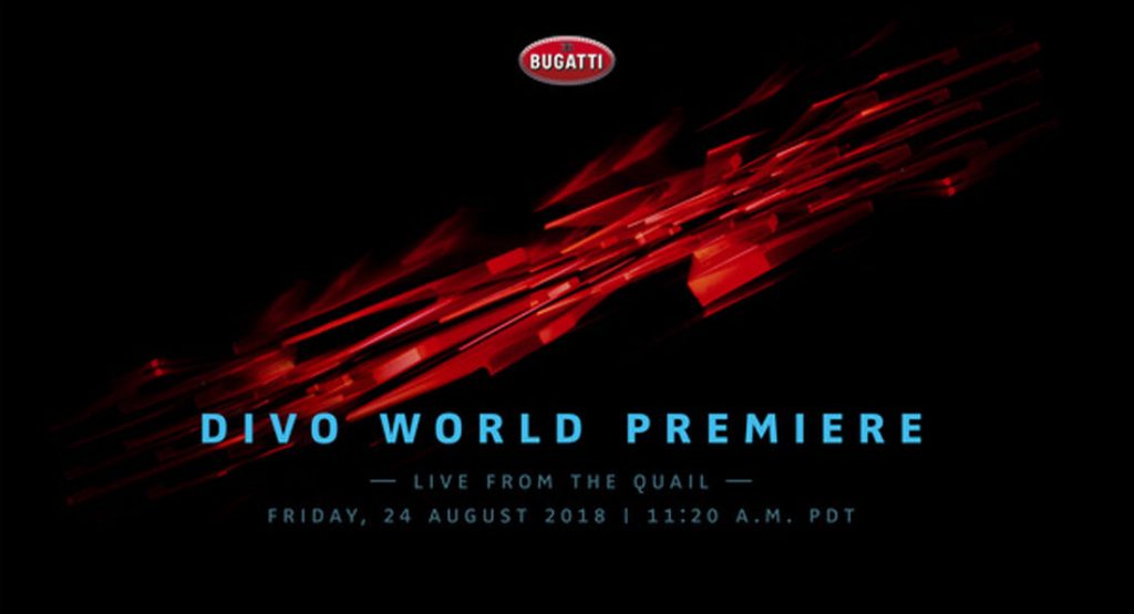  Your Attention, Please: Watch Bugatti Divo Unveiling In Real Time (2:20PM EST)