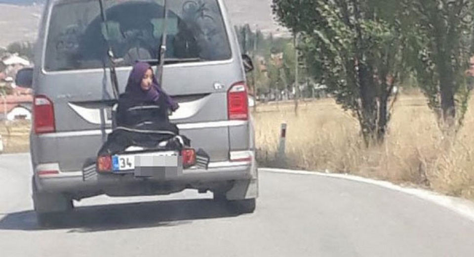 Turkish Driver Who Strapped A Passenger On The Back Of A Van Sparks Social Media Uproar