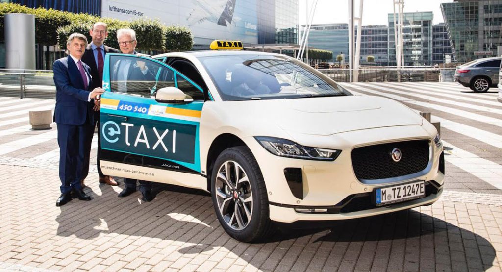  Jaguar Delivers First All-Electric I-Pace Taxis In Munich