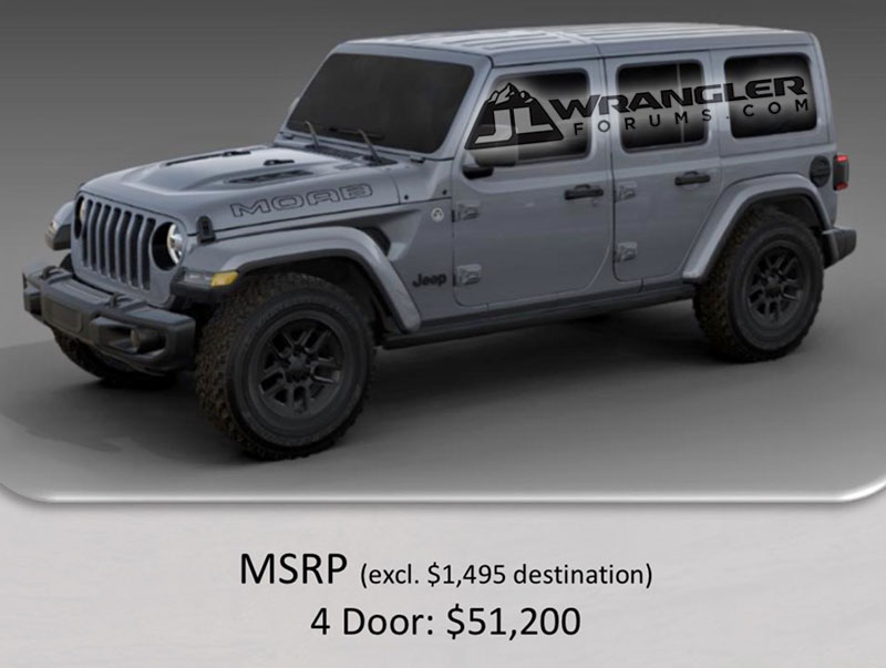 Jeep-Wrangler-Moab-2 Jeep Wrangler Moab To Feature Off-Road Goodies, Staggering $51,200 Price Tag