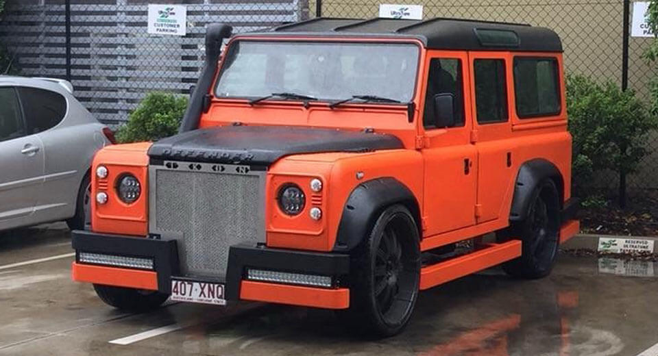  Slammed Land Rover Defender Is Now Off-Road Challenged