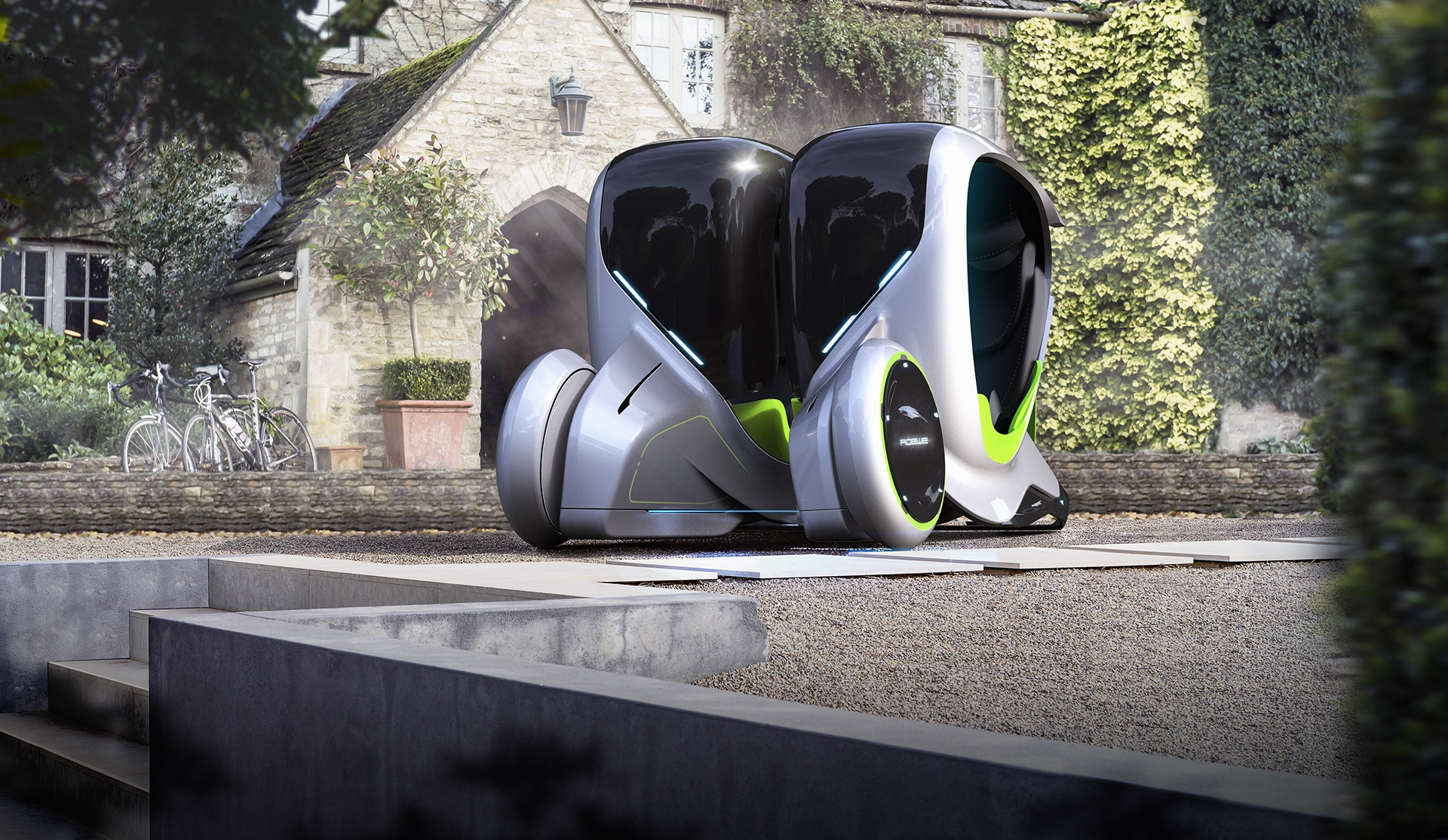 Roewe-I-Unit-17 Futuristic City Vehicle Is Actually Two Independent Pods That Can Merge Or Decouple
