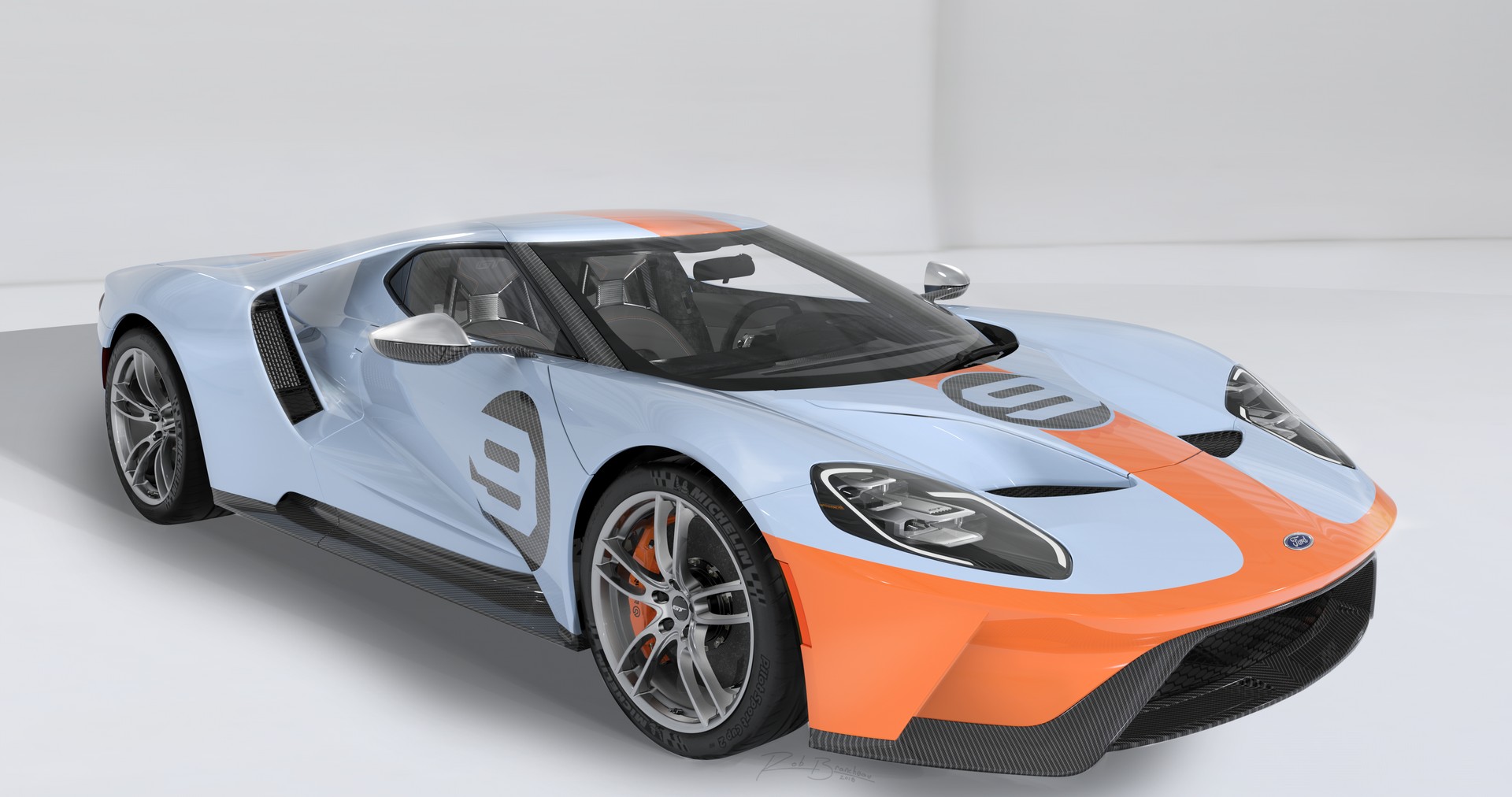 2019 Ford GT Heritage Edition-13 2019 Ford GT Heritage Edition Going Up For Auction With A Gulf Livery