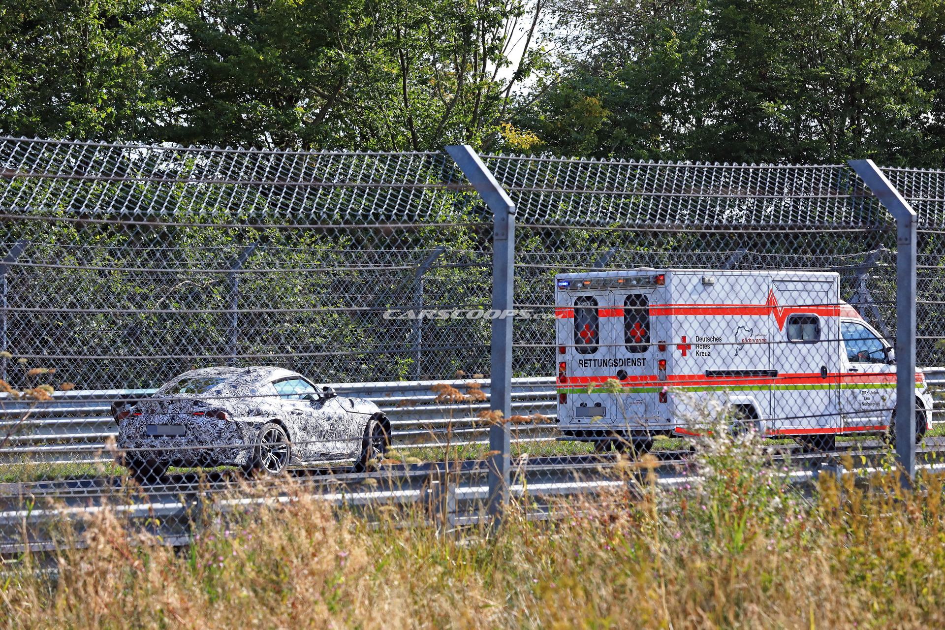 2019 Toyota Supra Crash 10 A 2019 Toyota Supra Prototype Crashed On The ‘Ring, Everyone But The Car Is OK
