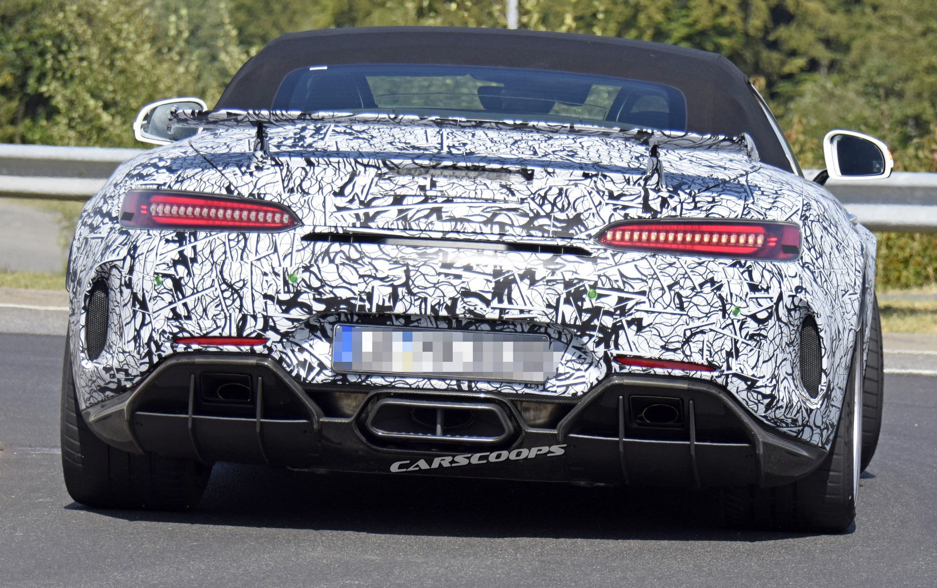 Mercedes-AMG-GT-R-Roadster-Spy-8 Mercedes-AMG GT R Roadster Will Combine Drop Top Fun With 577 HP