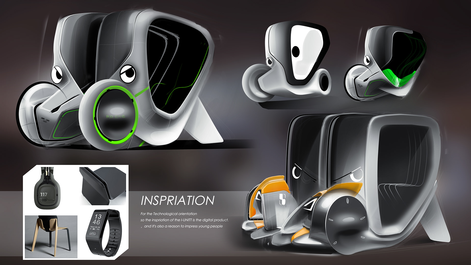 Roewe-I-Unit-7 Futuristic City Vehicle Is Actually Two Independent Pods That Can Merge Or Decouple