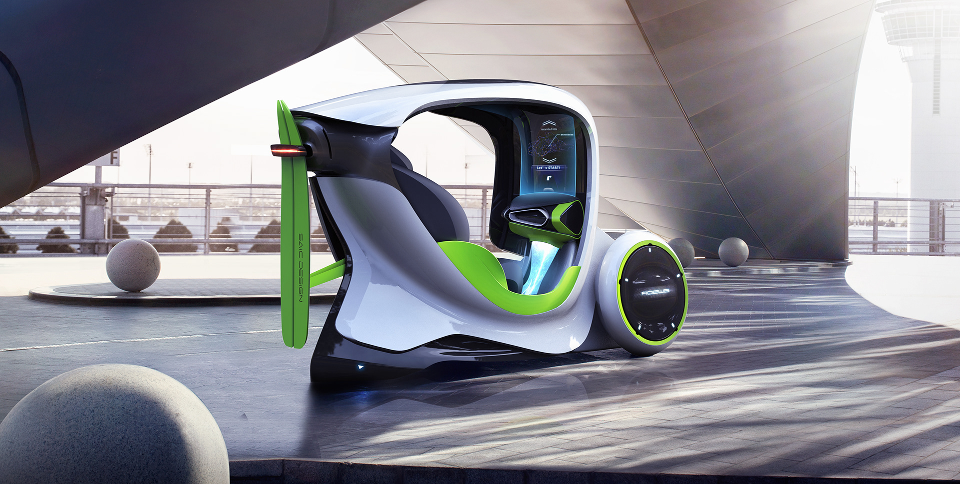 Roewe-I-Unit-16 Futuristic City Vehicle Is Actually Two Independent Pods That Can Merge Or Decouple