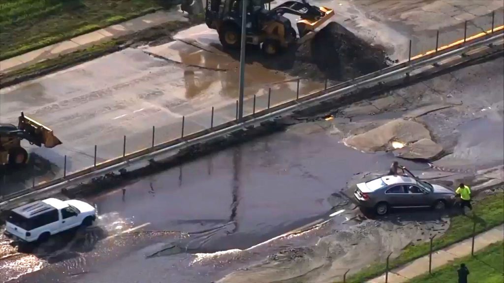 Chevy Driver Thought This Was Just Another Boston Road Puddle