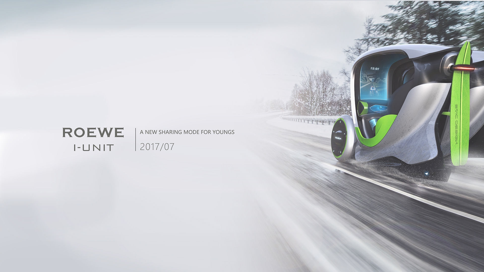 Roewe-I-Unit-1 Futuristic City Vehicle Is Actually Two Independent Pods That Can Merge Or Decouple