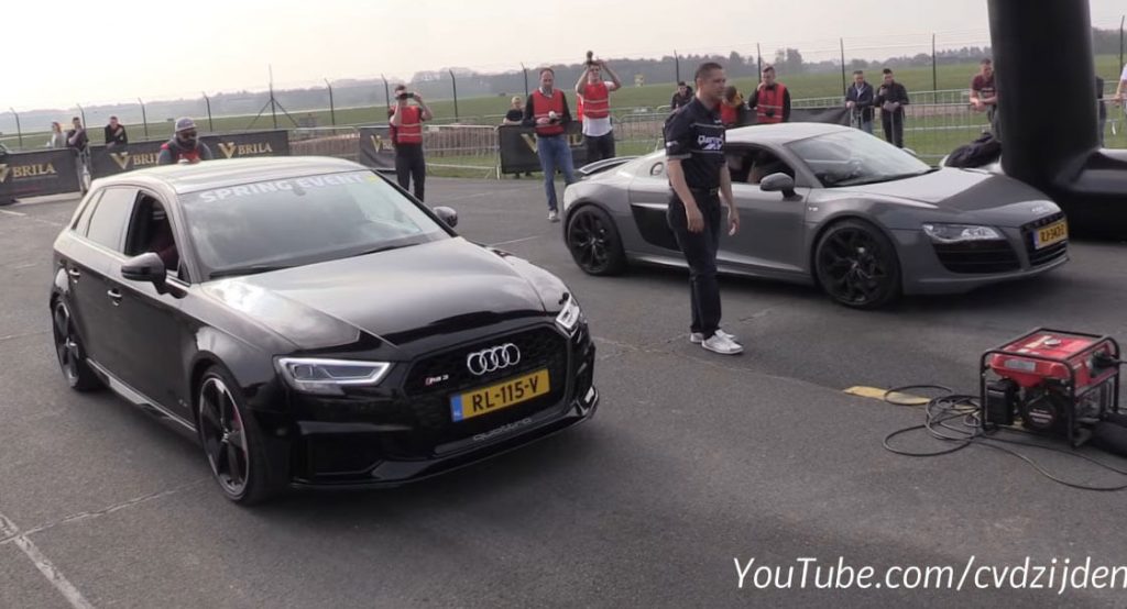  Audi RS3 Sportbacks Go Against First-Gen R8, Aventador, Panamera, GT-R And AMGs