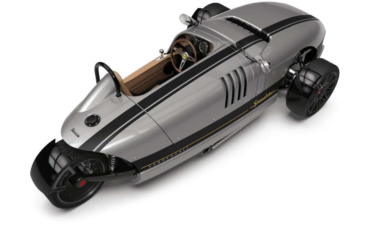 Vanderhall-Speedster-High-Rear-1 Vanderhall’s Venice Speedster Is A Three-Wheeled Single Seater With Turbo Power