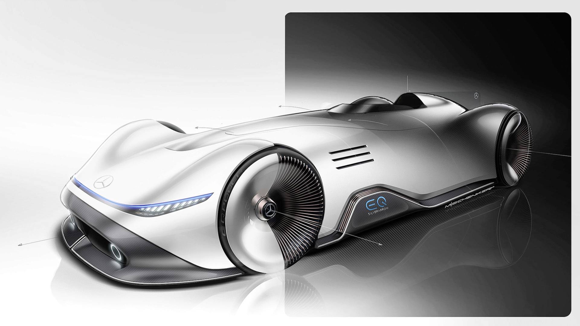 Mercedes-EQ-Silver-Arrow-19 Mercedes-Benz EQ Silver Arrow Evokes The Past With Future Tech