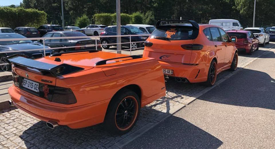  The Rear Of A BMW 850i Is The Trailer To One Seriously Weird Subaru