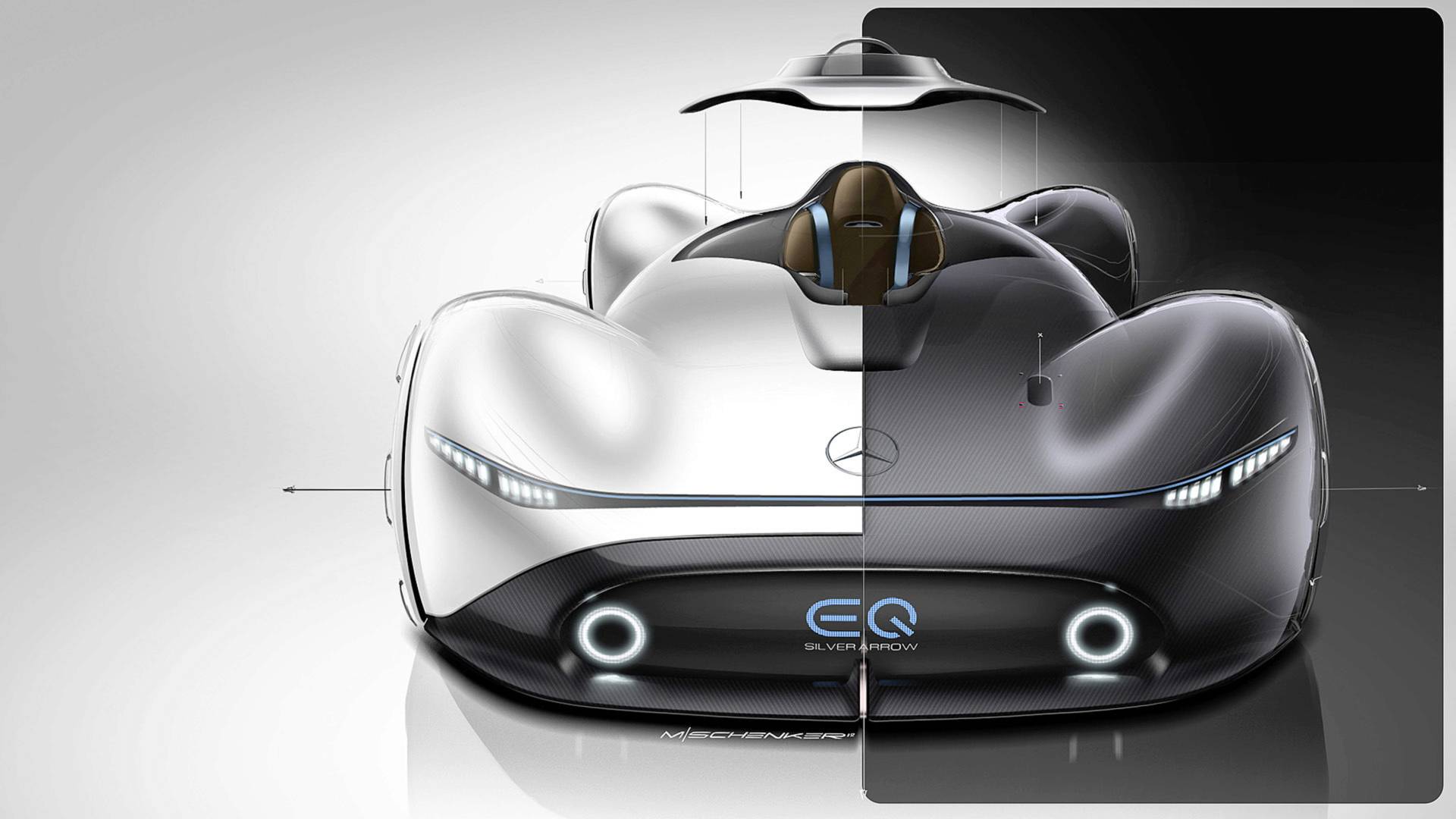 Mercedes-EQ-Silver-Arrow-24 Mercedes-Benz EQ Silver Arrow Evokes The Past With Future Tech