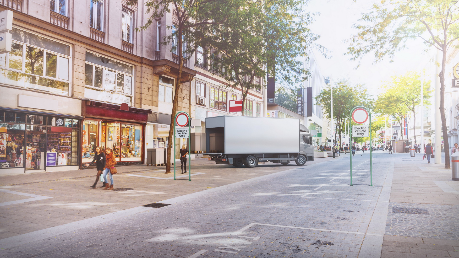 people on Mariahilferstrasse street in Vienna First All-Electric Commercial Vans By Bosch Are Coming Next Year