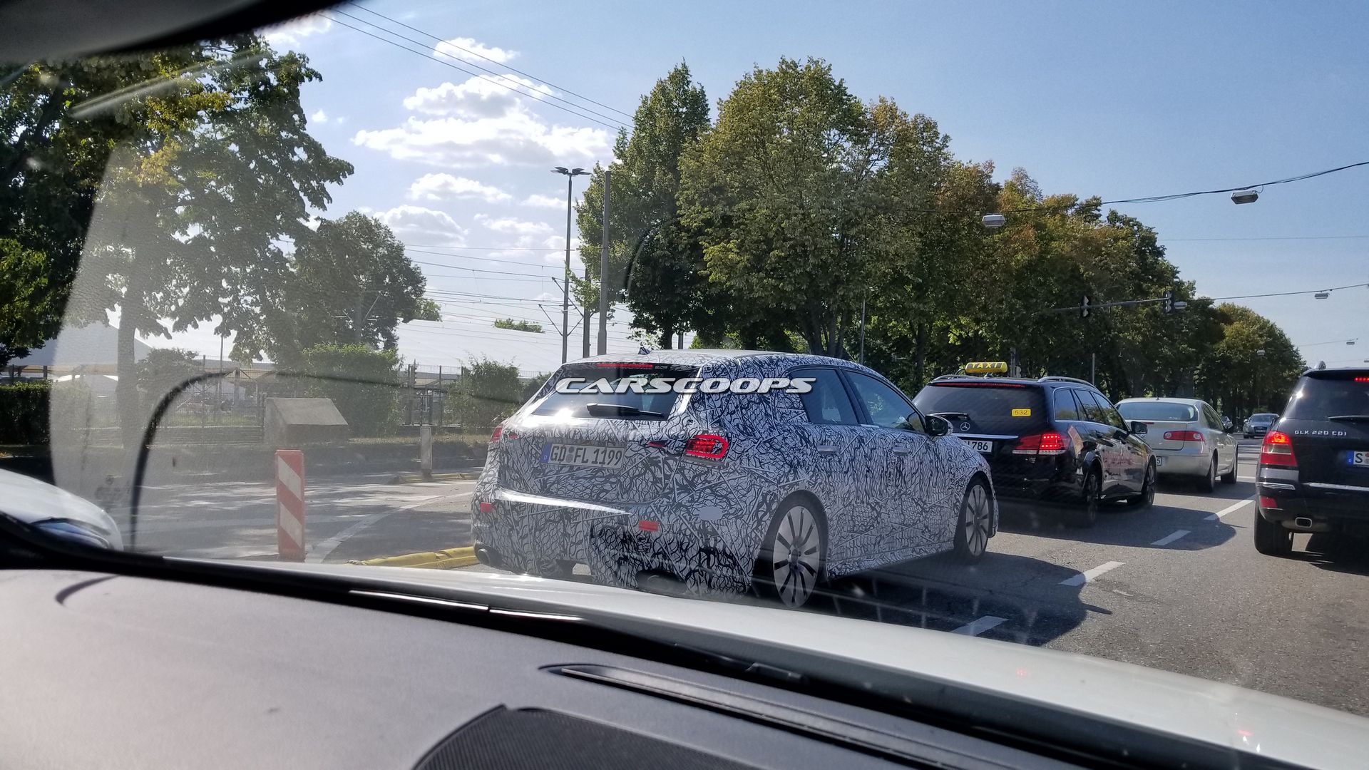 Mercedes-GLB-A35-Porsche-911-2 Porsche 992, Mercedes GLB And A35 AMG Take To Stuttgart’s Streets