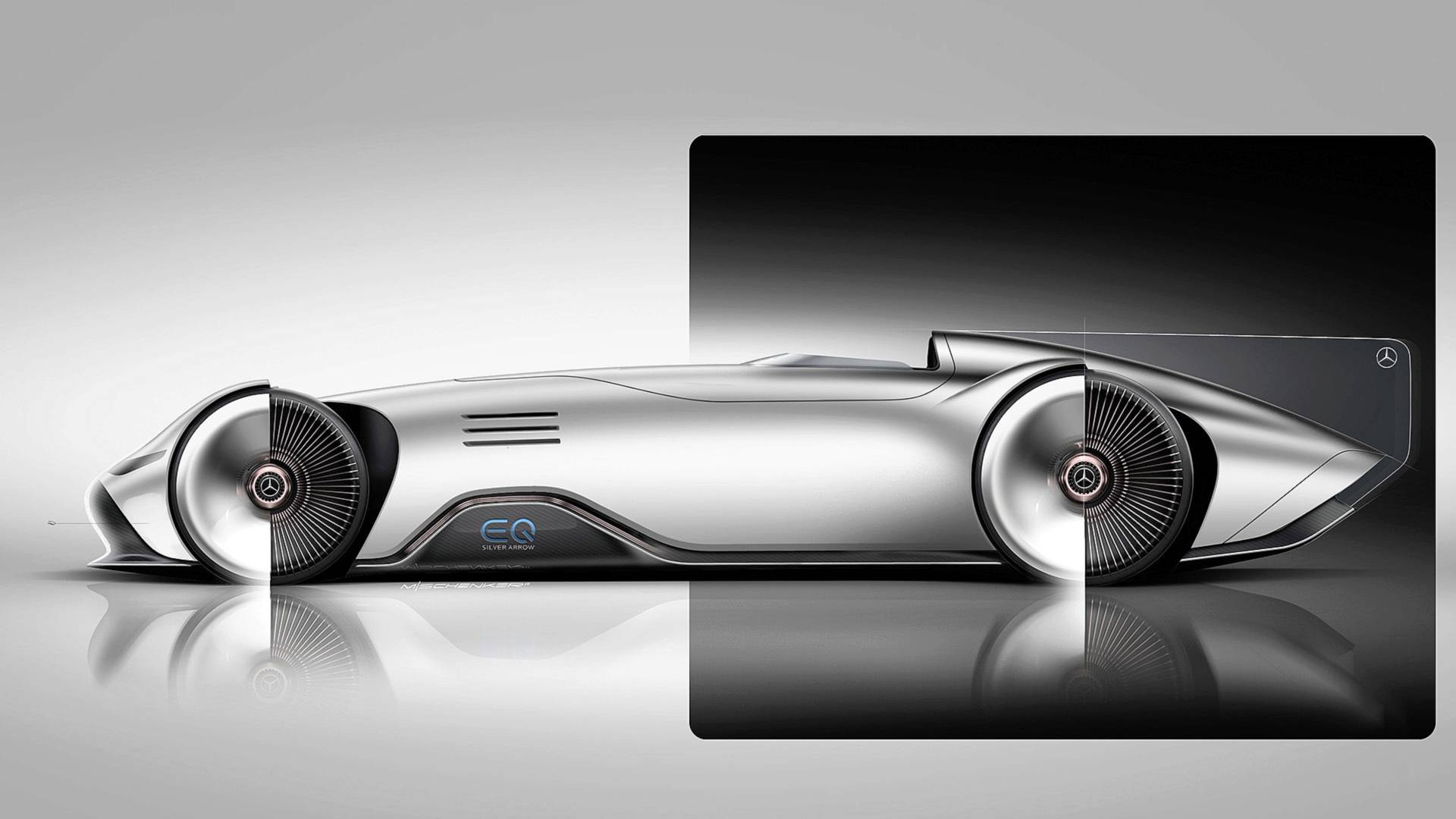 Mercedes-EQ-Silver-Arrow-20 Mercedes-Benz EQ Silver Arrow Evokes The Past With Future Tech