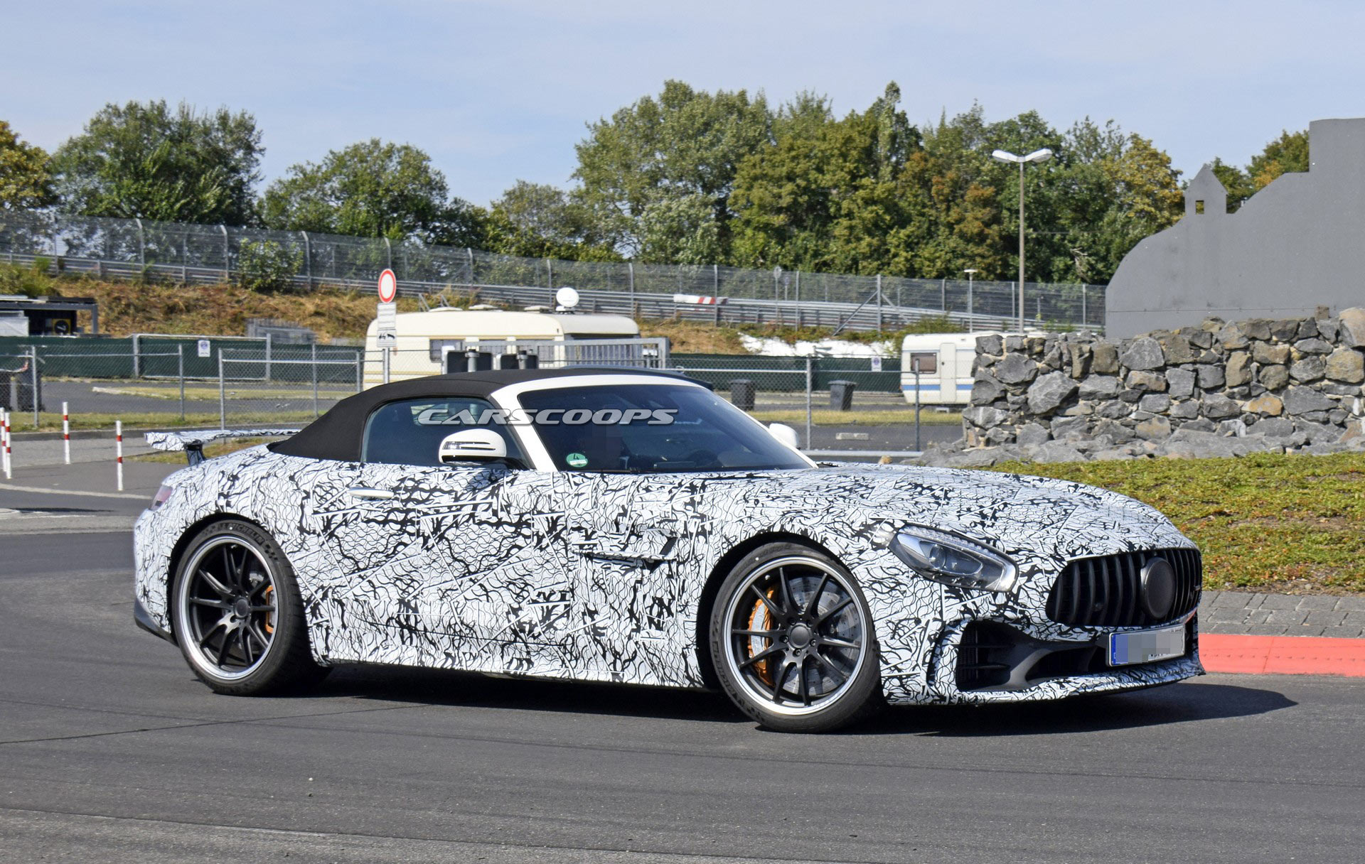 Mercedes-AMG-GT-R-Roadster-Spy-4 Mercedes-AMG GT R Roadster Will Combine Drop Top Fun With 577 HP
