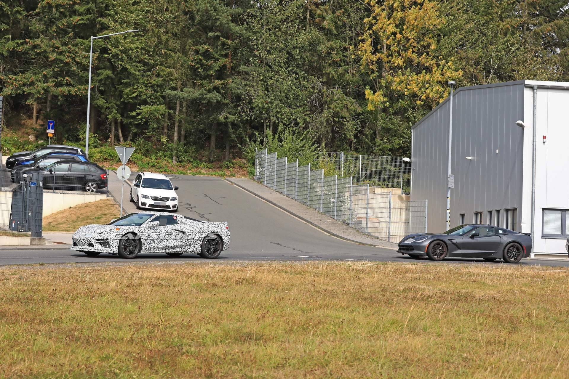 2020-Chevrolet-Corvette-C8-spy-shots-23 See The 2020 Mid-Engine Corvette C8 Alongside The Current C7