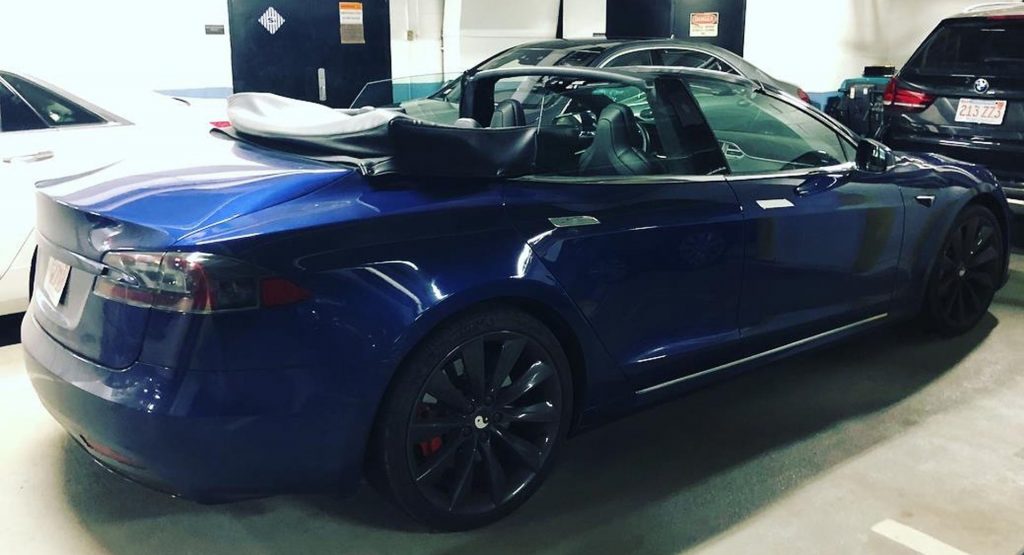  Customized Tesla Model S Convertible Spotted In Boston