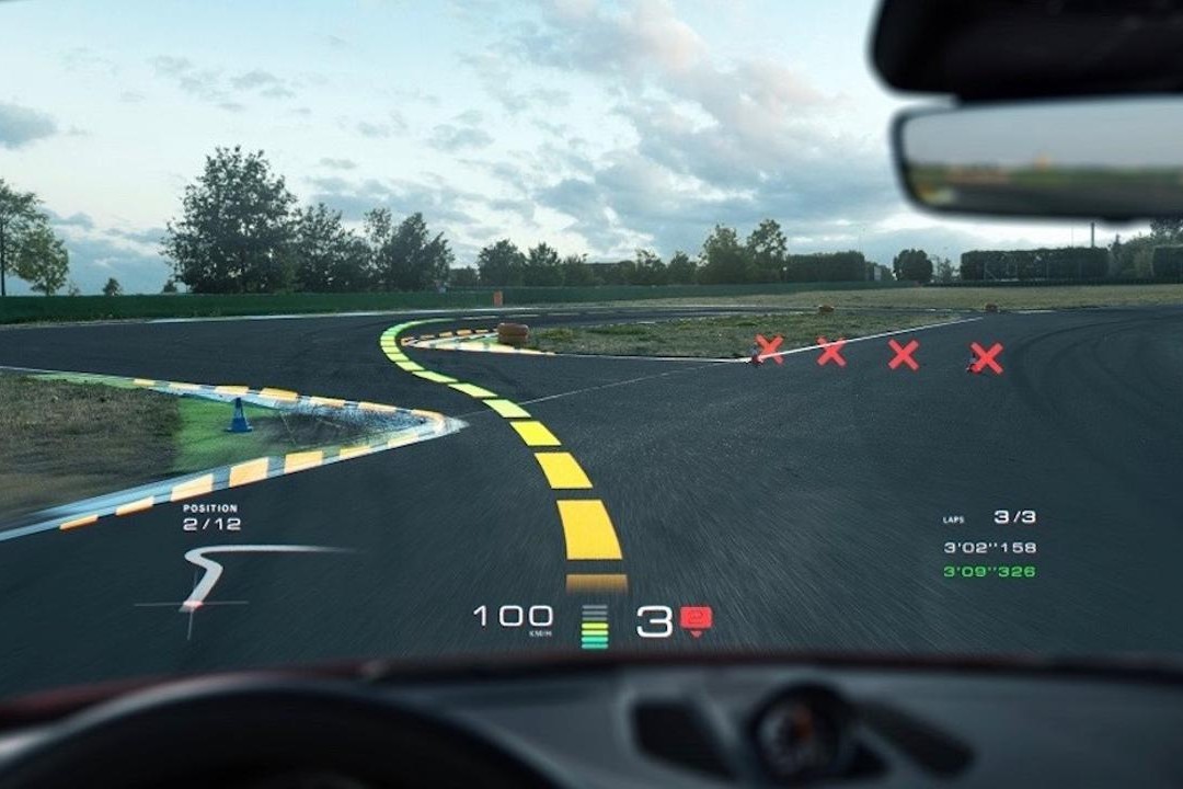 WayRay HUD-4 Porsche’s Augmented Reality HUD Could Show The Ideal Racing Line And ‘Ghost’ Cars