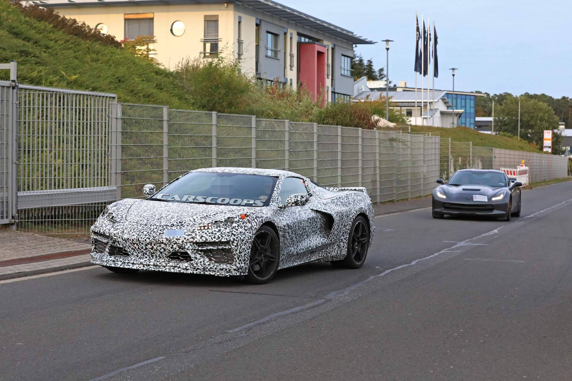 2020-Chevrolet-Corvette-C8-spy-shots-28 See The 2020 Mid-Engine Corvette C8 Alongside The Current C7