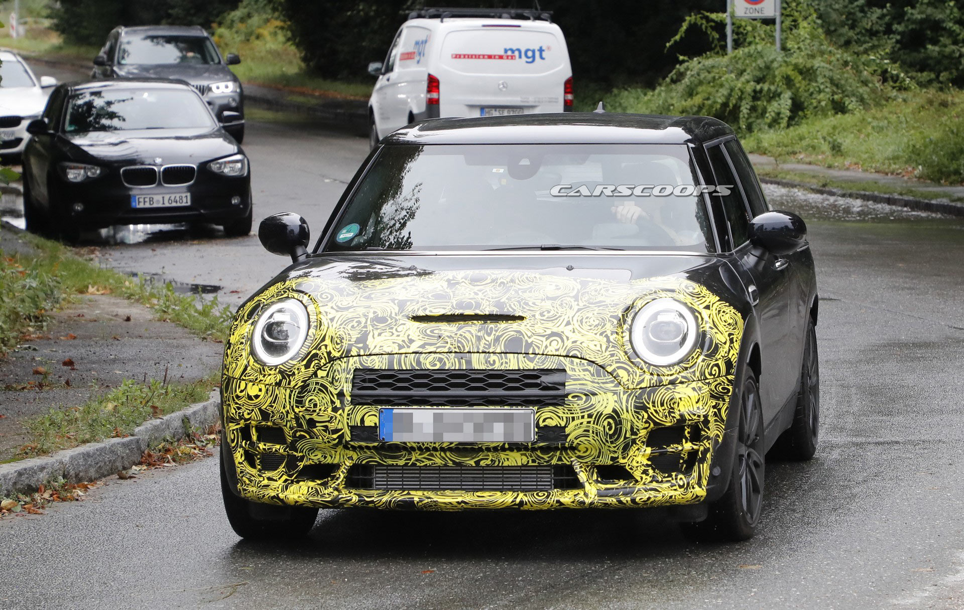 MINI-Clubman-JCW-Spy-1 Facelifted MINI Clubman JCW Caught Testing Alongside The Toyota Supra