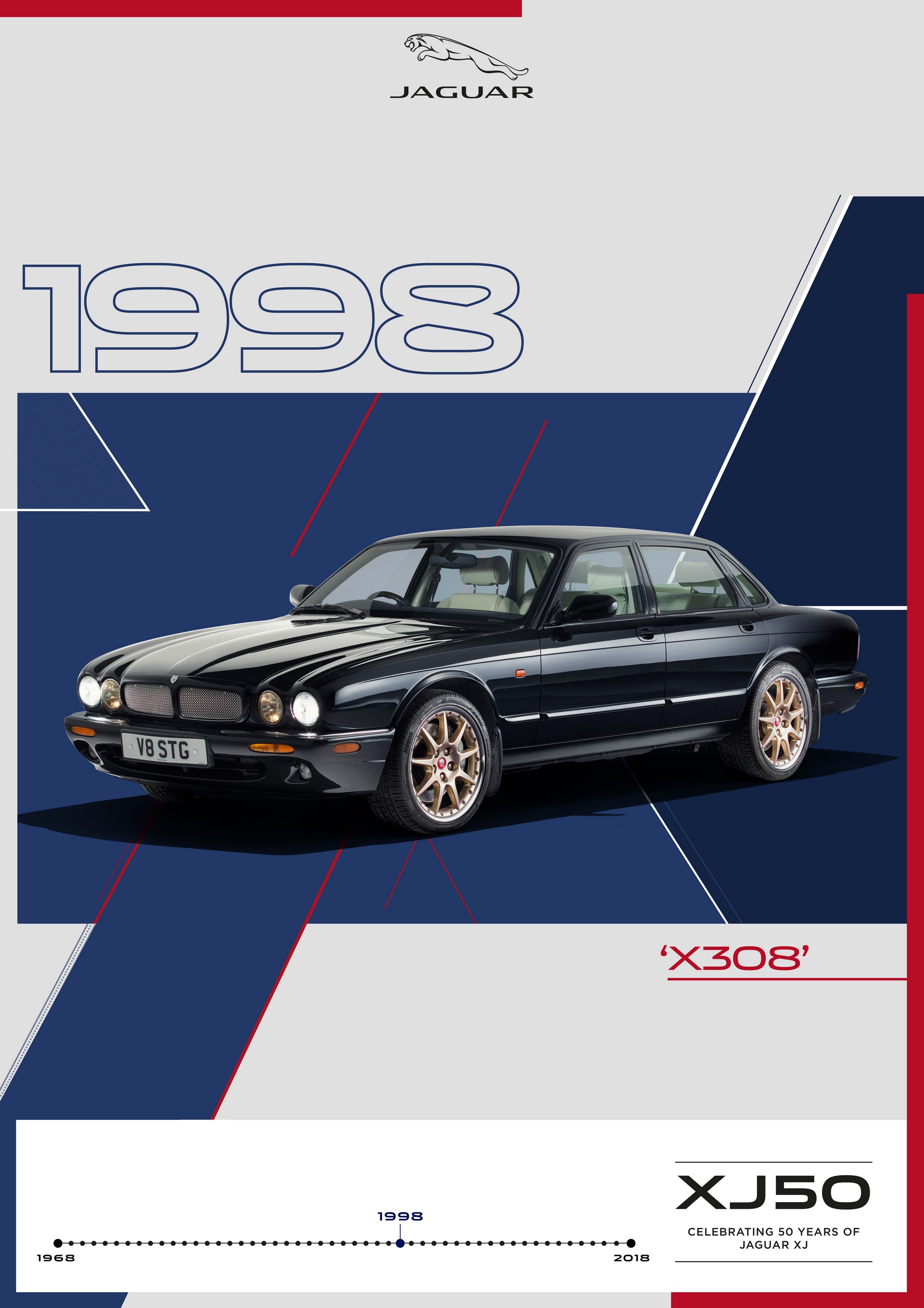 Jag_XJ_1998_Poster_250418 Eight Generations Of Jaguar XJs Will Travel To Paris To Celebrate The Model’s 50th Anniversary