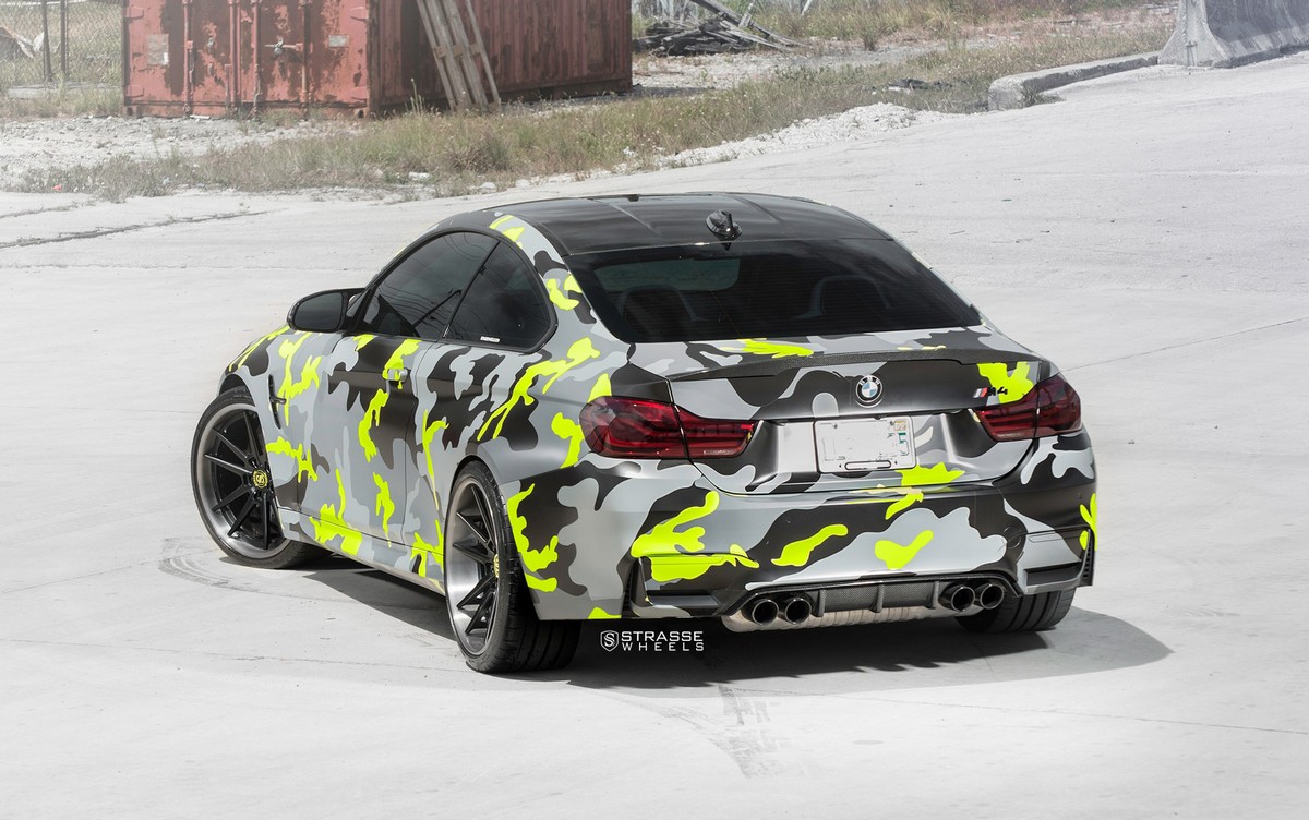bmw-m4-coupe-tuning-strasse-wheels-7 BMW M4 Coupe Gets A Colorful Camo Wrap And New Wheels