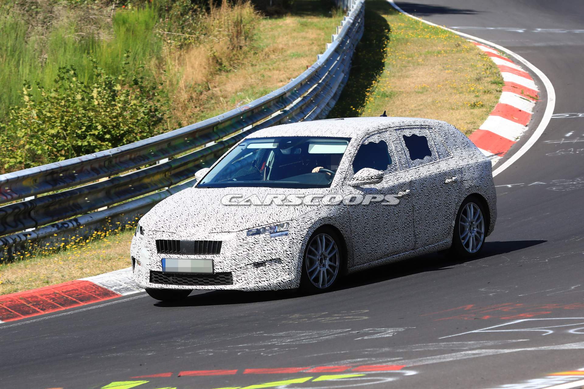 2019-Skoda-Rapid-Spaceback-spy-shots-3 2019 Skoda Rapid Spaceback Makes Spy Debut At The Nürburgring