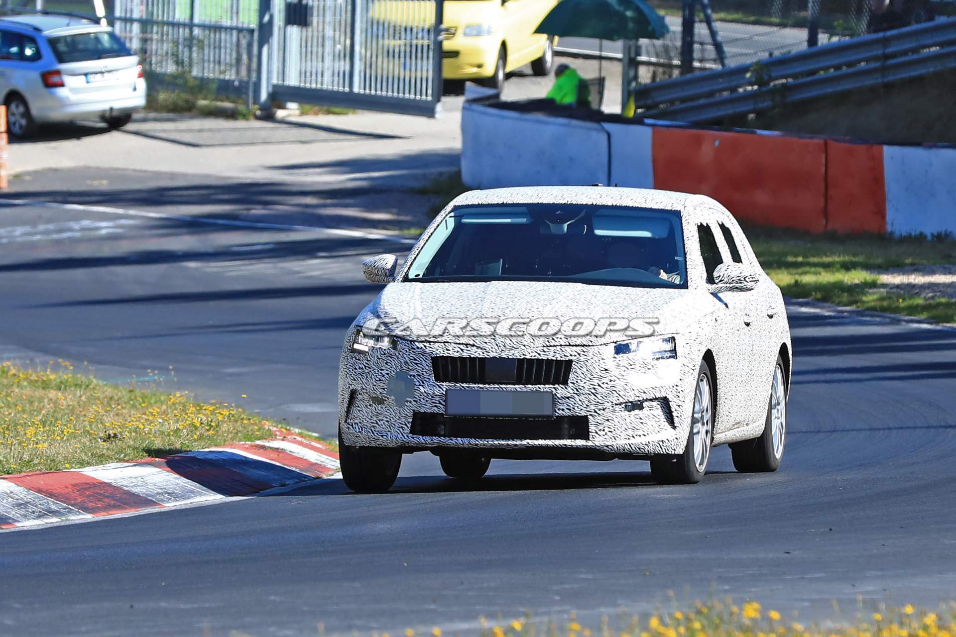 2019-Skoda-Rapid-Spaceback-spy-shots-8 2019 Skoda Rapid Spaceback Makes Spy Debut At The Nürburgring