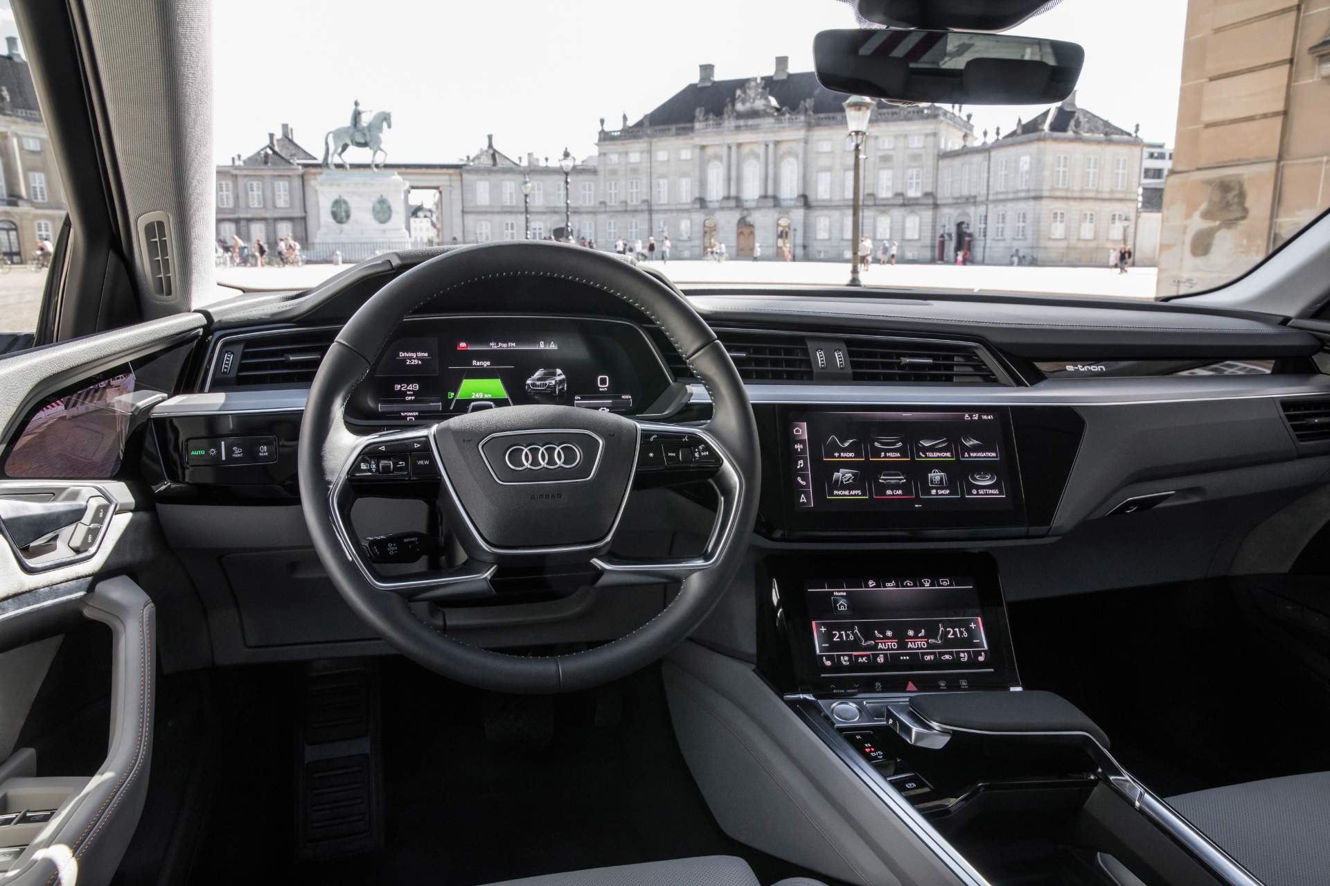 The interior of the Audi e-tron prototype Audi Pledges To Put 12 Electric Cars On The Road By 2025