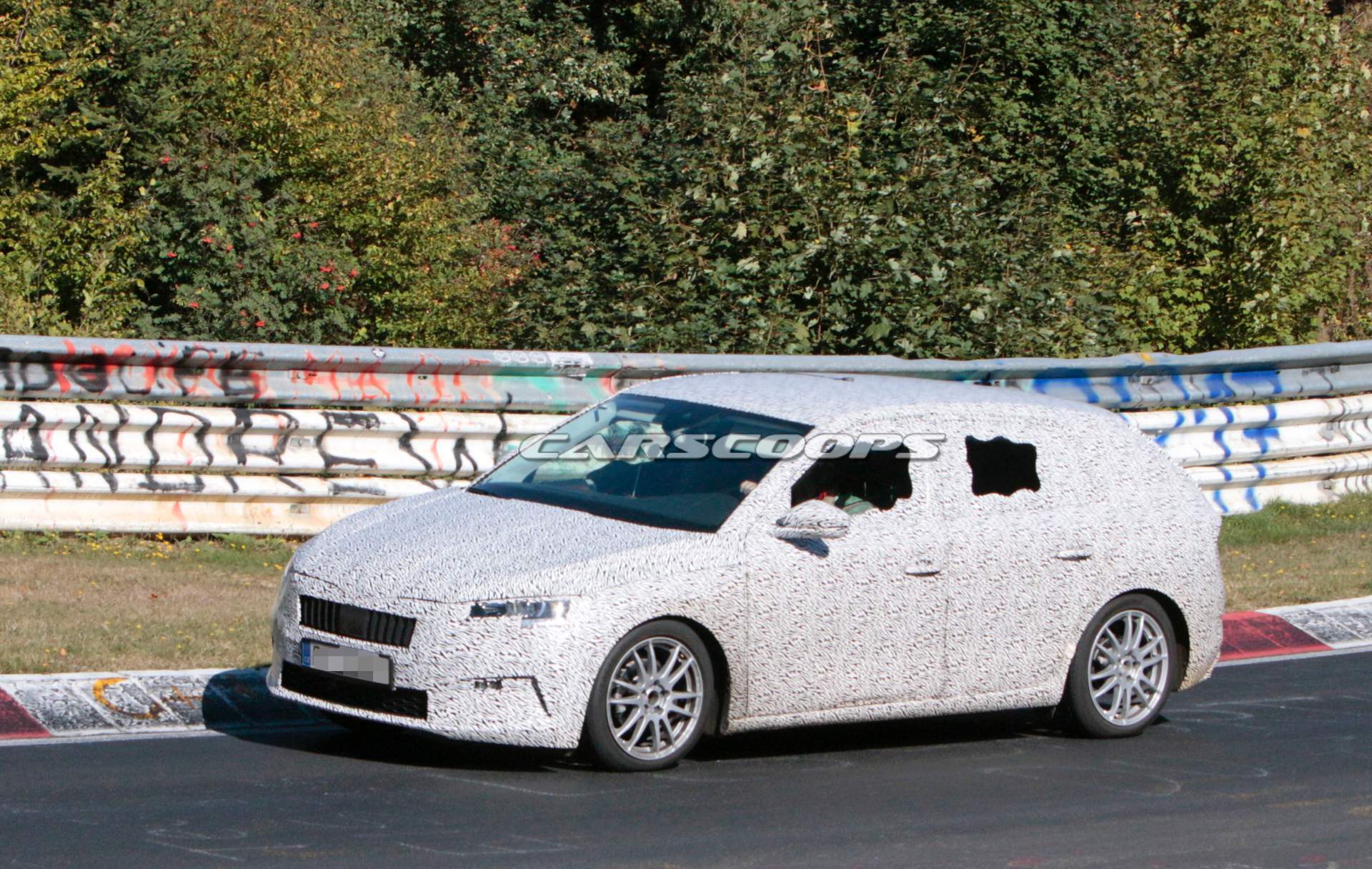 2019-Skoda-Rapid-Spaceback-spy-shots-41 2019 Skoda Rapid Spaceback Makes Spy Debut At The Nürburgring